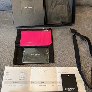 Saint Laurent Fragments Zipped Card Case